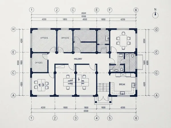 Detailed floor plan illustrating architectural drafting output